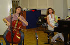 Angela Hewitt and Daniel Müller-Schott rehearsing